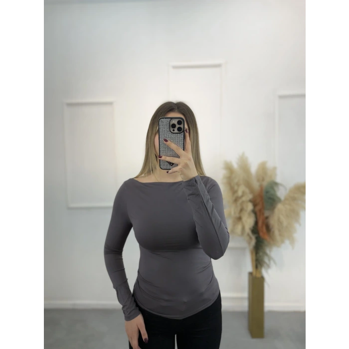 Pytor Degaje Yaka Yan Büzğülü Body