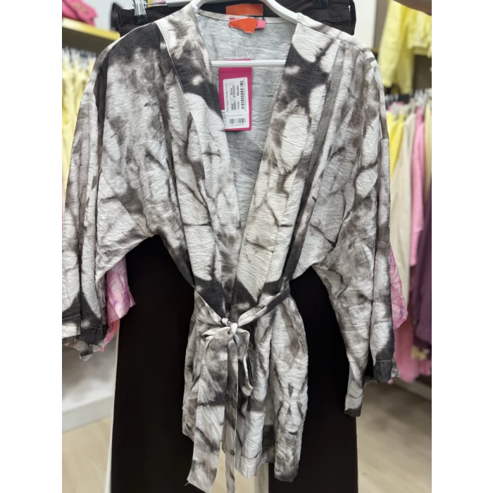 Ripe Desenli Tensel Kimono