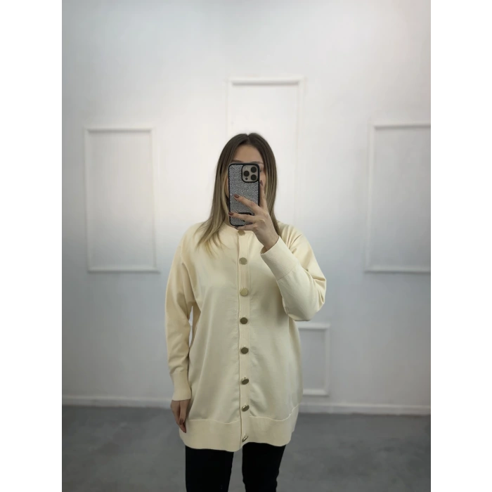 Slow Düğmeli Merserize Hırka