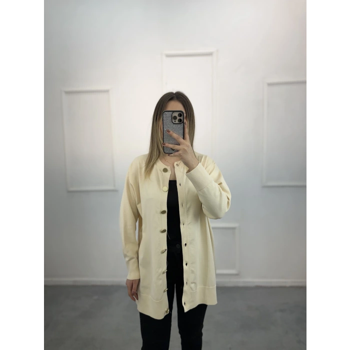 Slow Düğmeli Merserize Hırka