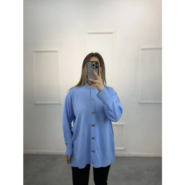 Slow Düğmeli Merserize Hırka