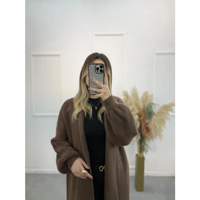 Taradid Sakallı Uzun Triko Hırka