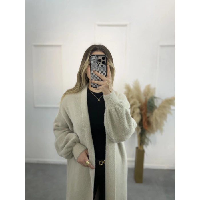 Taradid Sakallı Uzun Triko Hırka