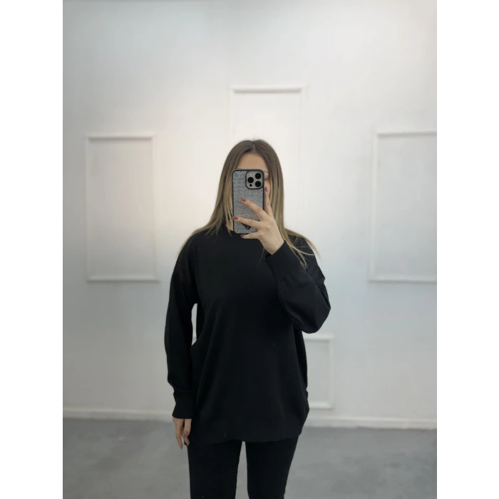 Wety Düz Kol Katlamalı Merserize Tunik