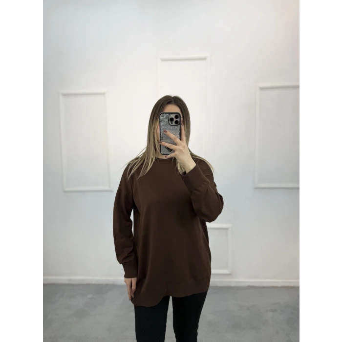 Wety Düz Kol Katlamalı Merserize Tunik