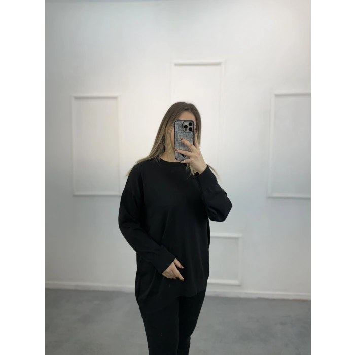 Wety Düz Kol Katlamalı Merserize Tunik