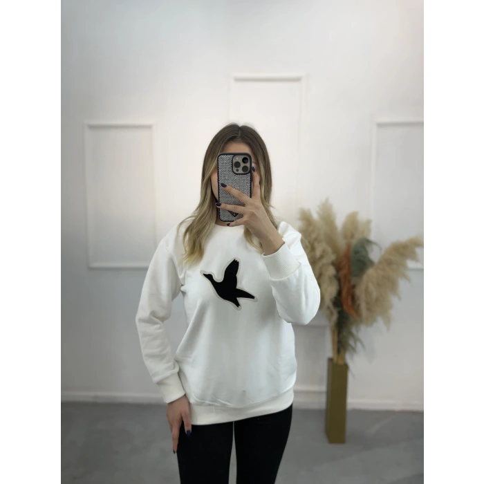 Willow Bymn Siyah Şeritli Sweatshirt