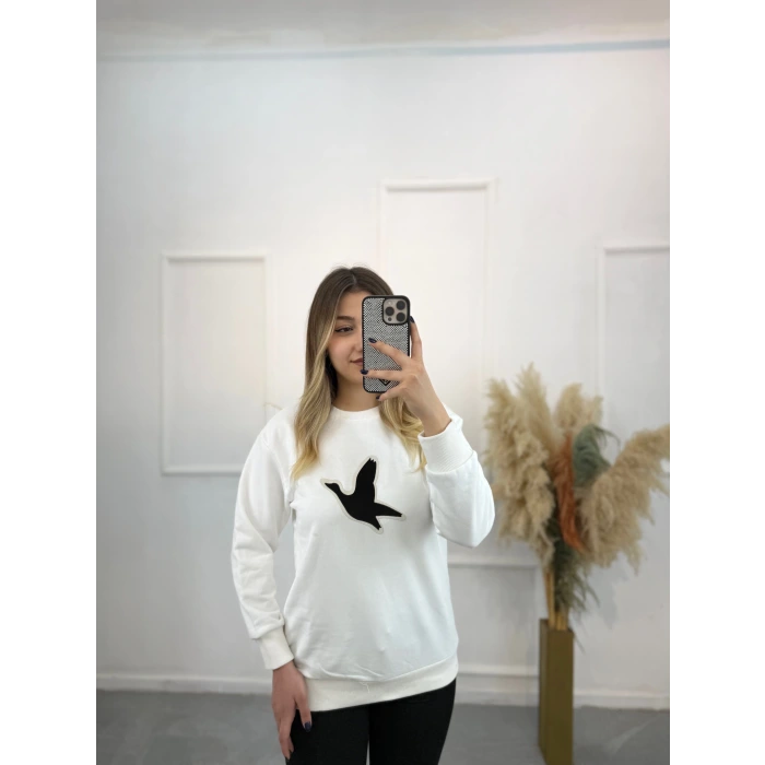 Willow Bymn Siyah Şeritli Sweatshirt