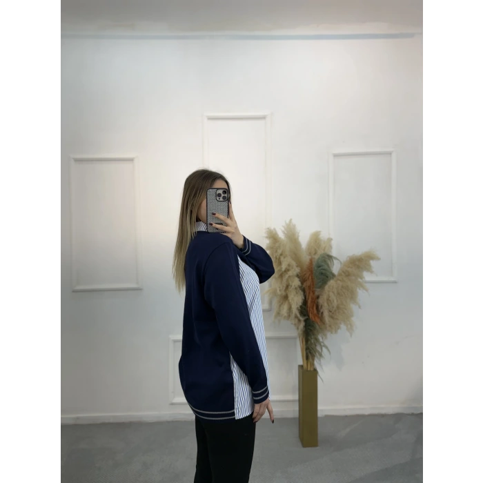 Yori Twst Model Çizgili Gömlek