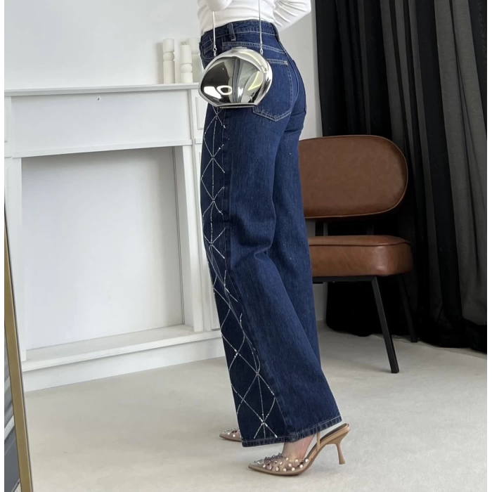 Zra Çapraz Taşlı Plazzo Jean