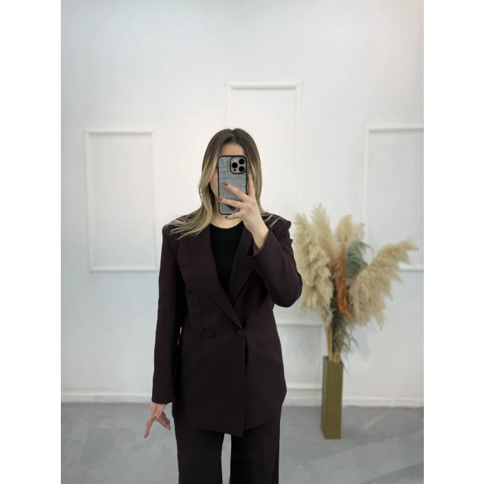 Zra Palazzo Pantolonlu Blazer İkili Takım