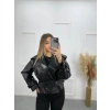 Bohe Deri Kısa Ceket