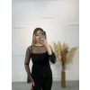 Benekli Tül Bluz