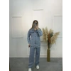Bliss Yağmur Taşlı Denim İkili Takım