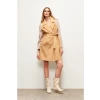 Sateen Kazayağı Kuşaklı Kaban - CAMEL