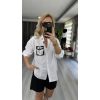 Viens Cep Taşlı Gömlek Beyaz