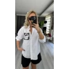 Viens Cep Taşlı Gömlek Beyaz