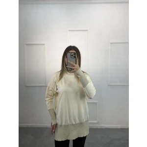 Ceks Yaka Ve Kol Simli Merserize Tunik