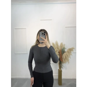 Eav Düğmeli Fitilli Bluz