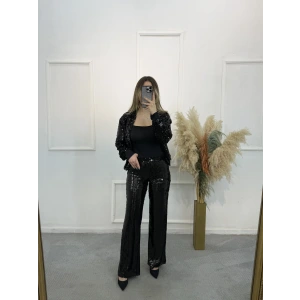 Grasse Payetli İspanyol Pantolon