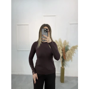 Merserize Gold Düğmeli Bluz