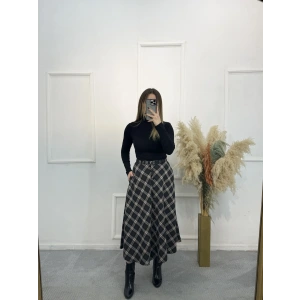 Valeri Düğme Detaylı Vintage Etek