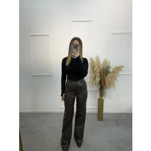 Zra Palazzo Kesim Deri Pantolon