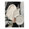 Üçlü Takı Tabağı Dekoratif Alçı Süs Eşyası 15 x 15  TBK-1013