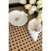 2li Beyaz Taş tozu Deniz Kabuğu Ve Istiridye Set