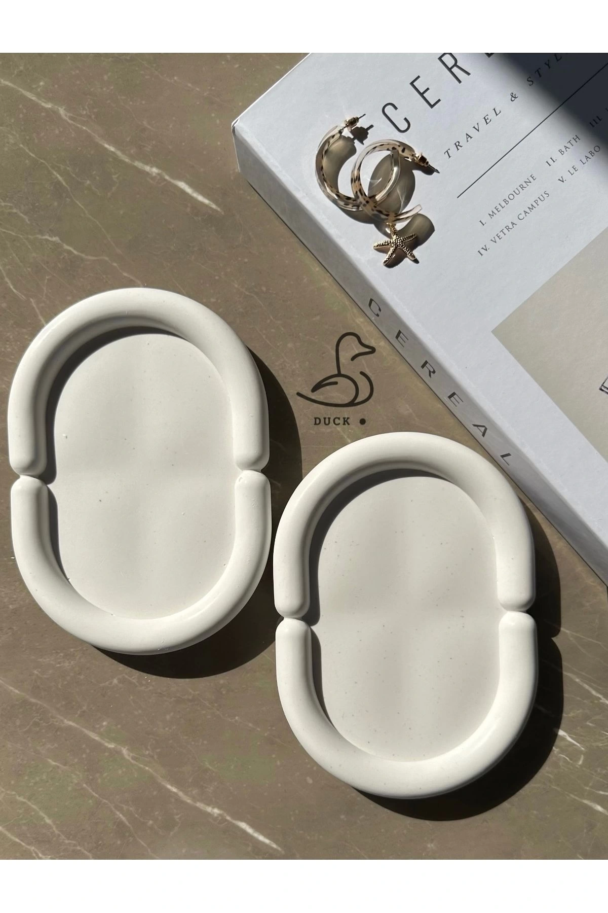 Bulut oval 2’li dekoratif tabak