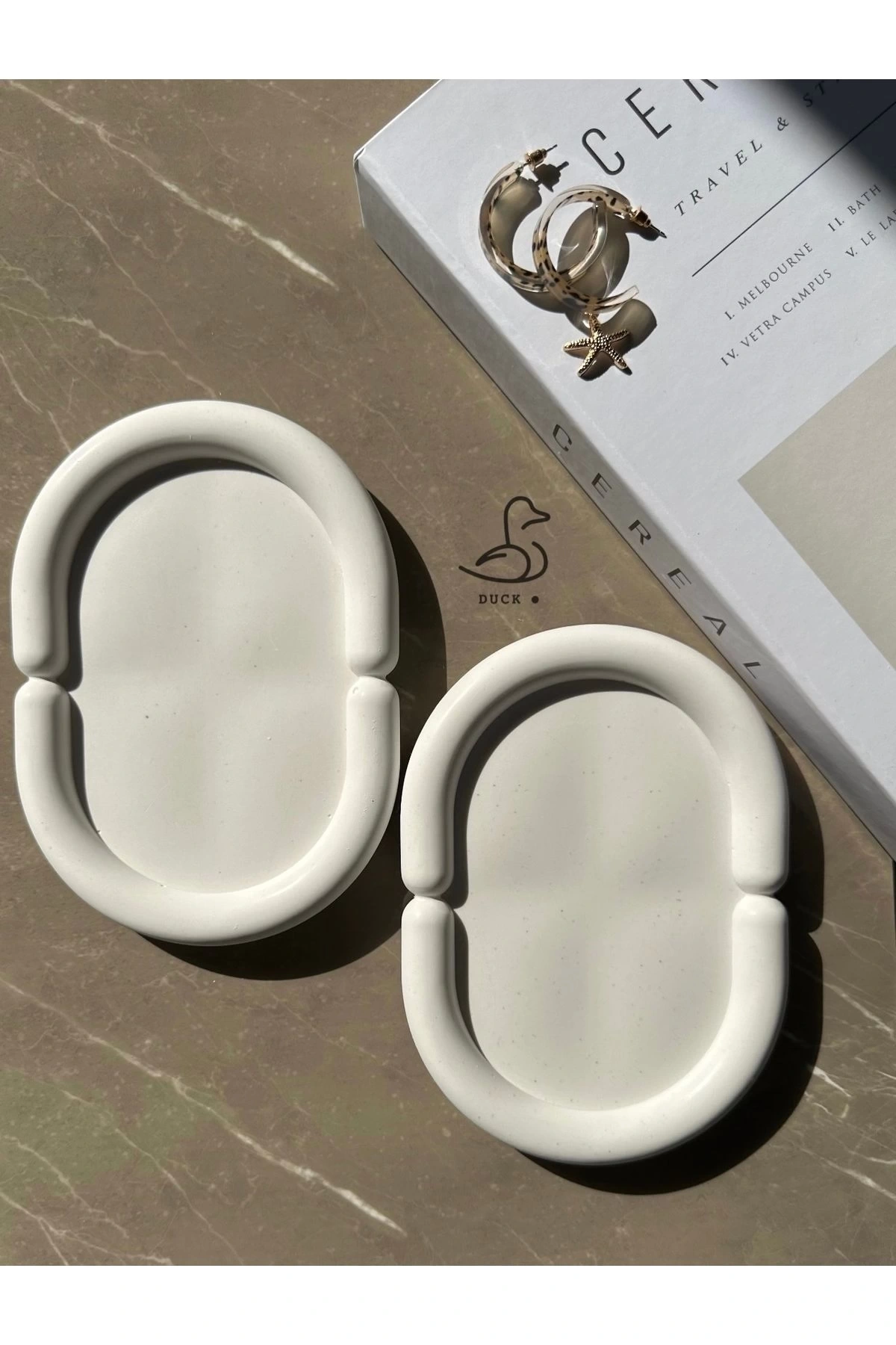 Bulut oval 2’li dekoratif tabak