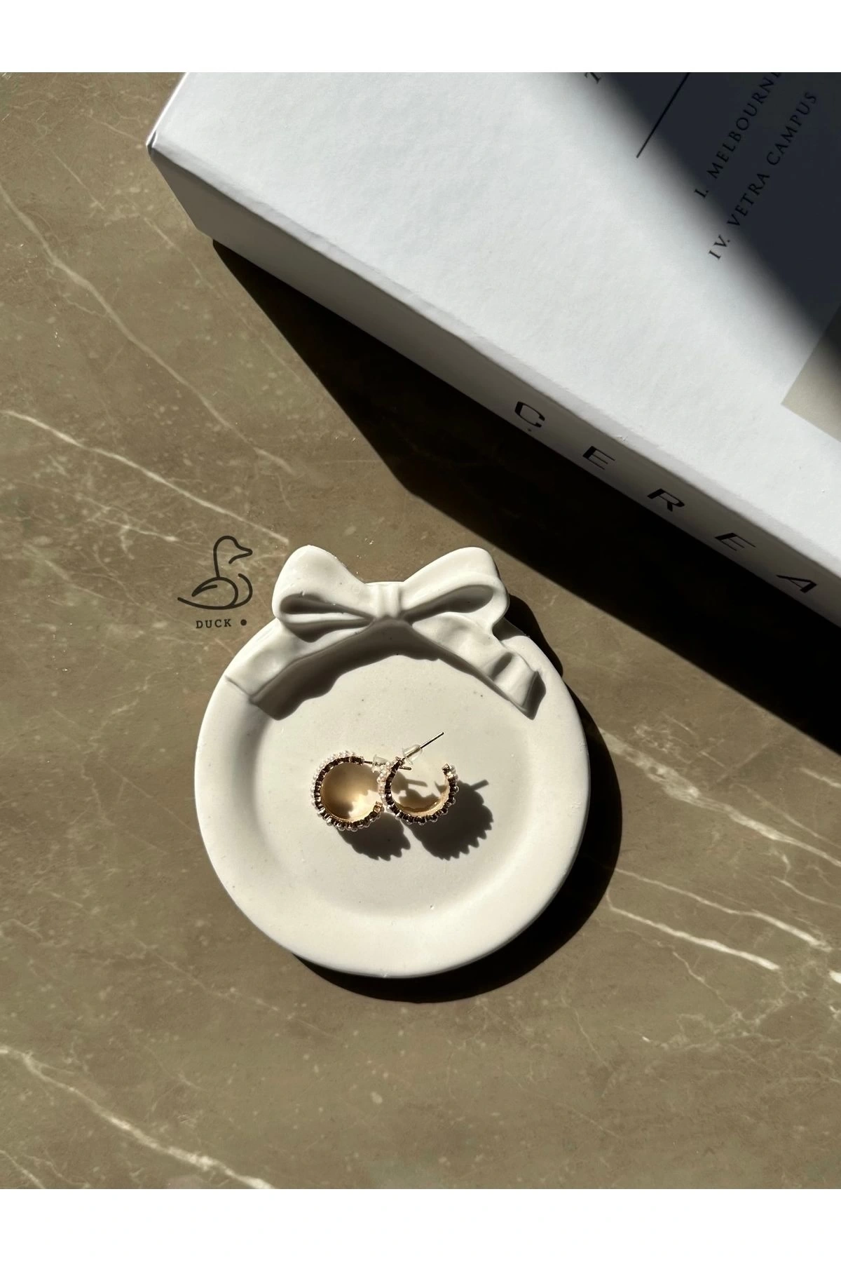 Kurdeleli Dekoratif Takı Tabak 6-6 Cm