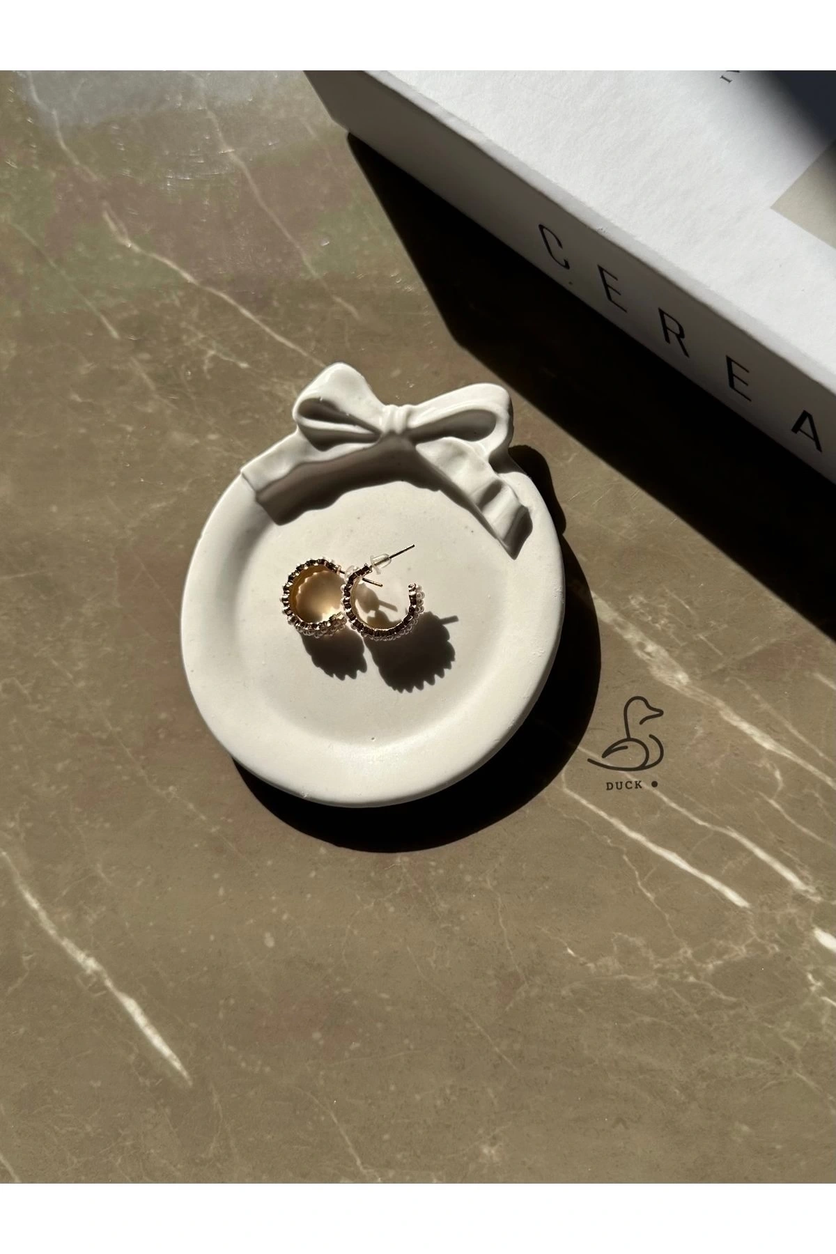 Kurdeleli Dekoratif Takı Tabak 6-6 Cm