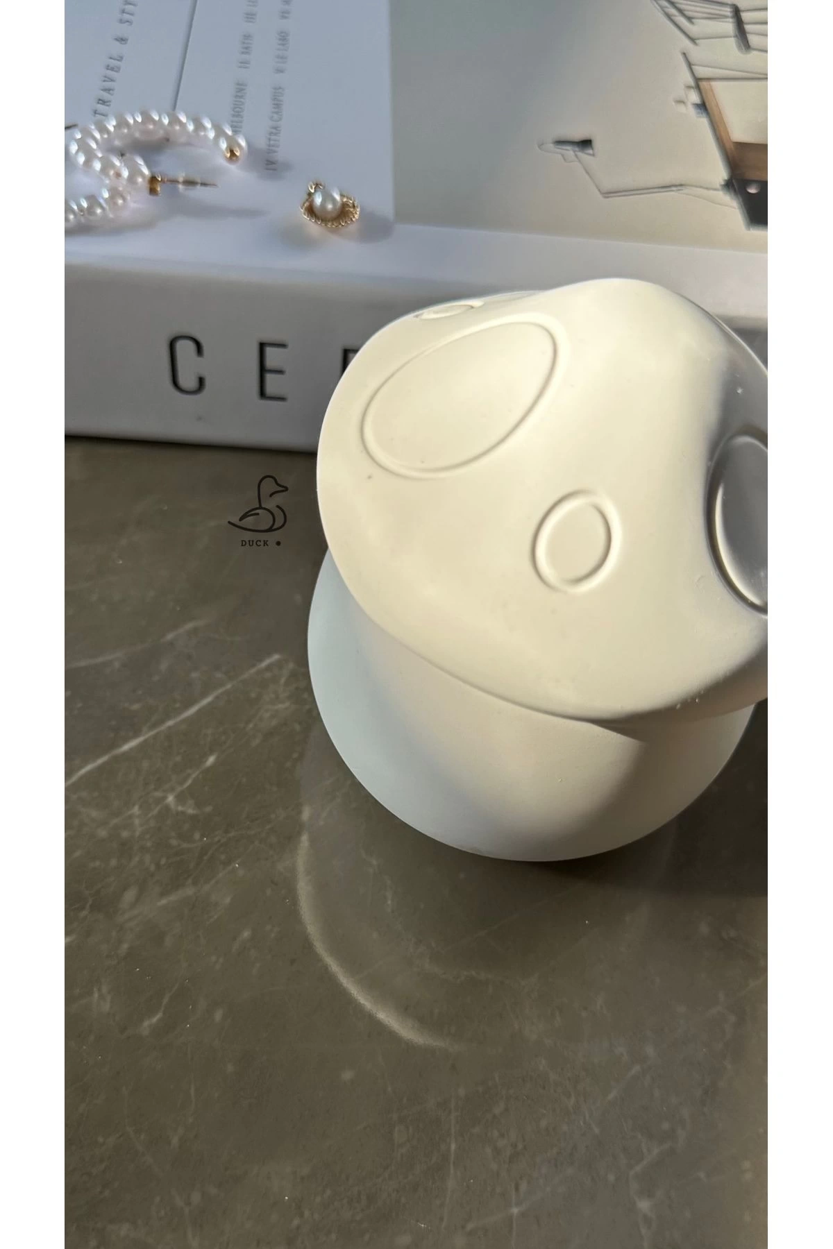 Dekoratif mantar kapaklı kase/mumluk