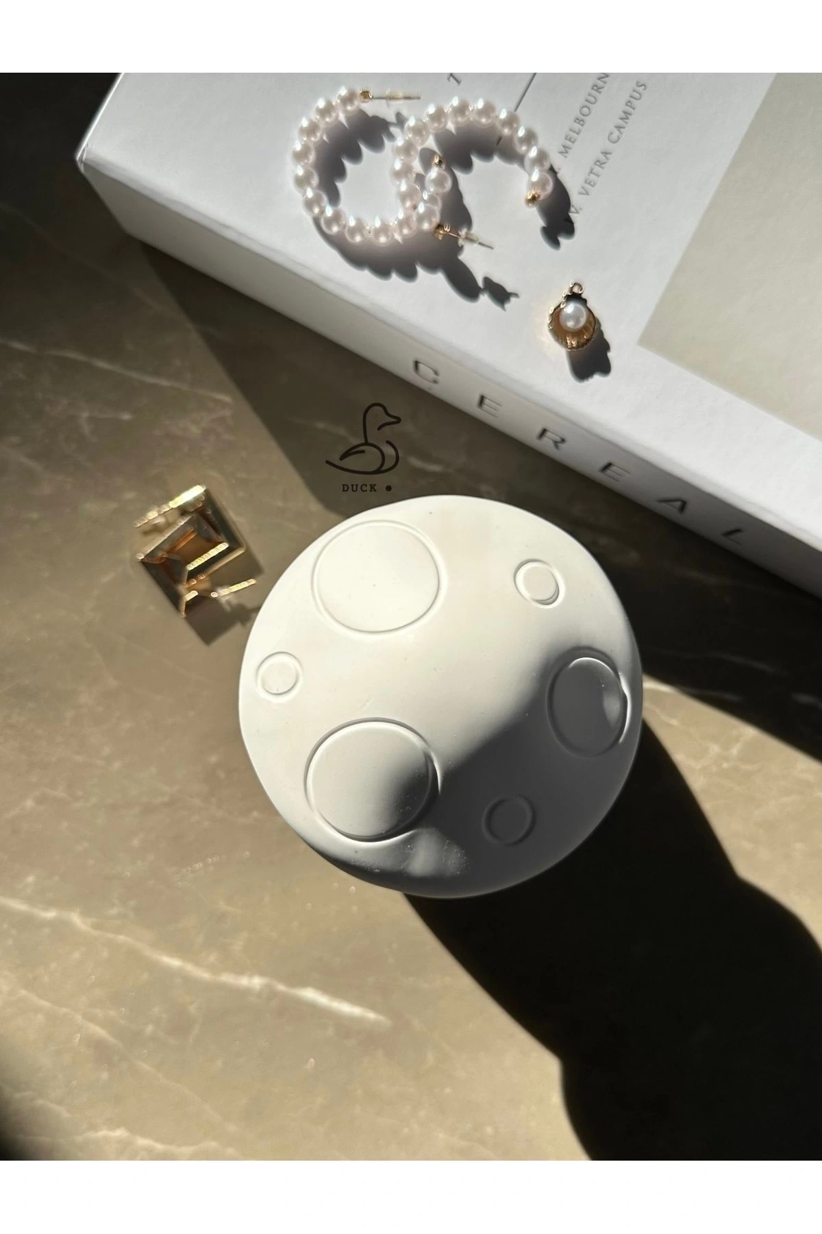 Dekoratif mantar kapaklı kase/mumluk