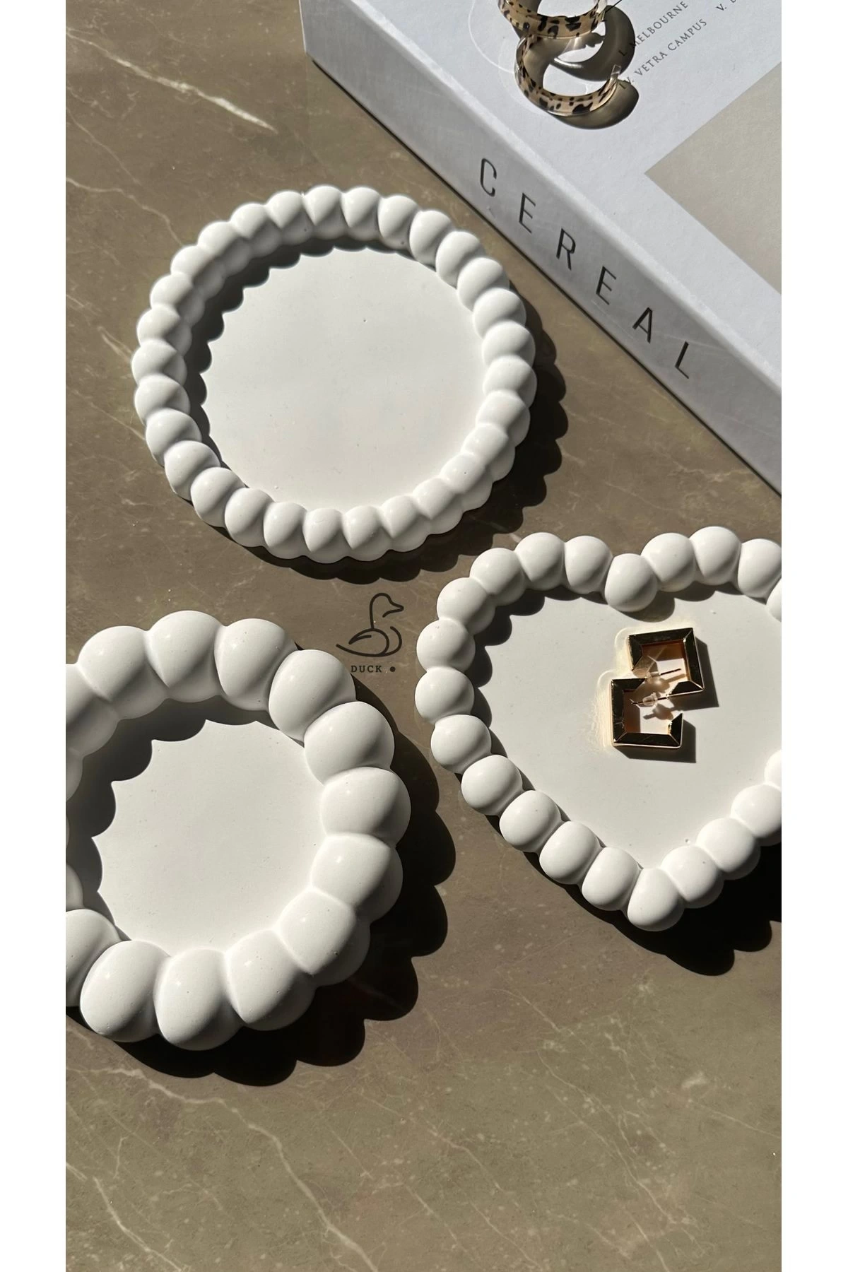 Baloncuklu 3’lü dekoratif tabak