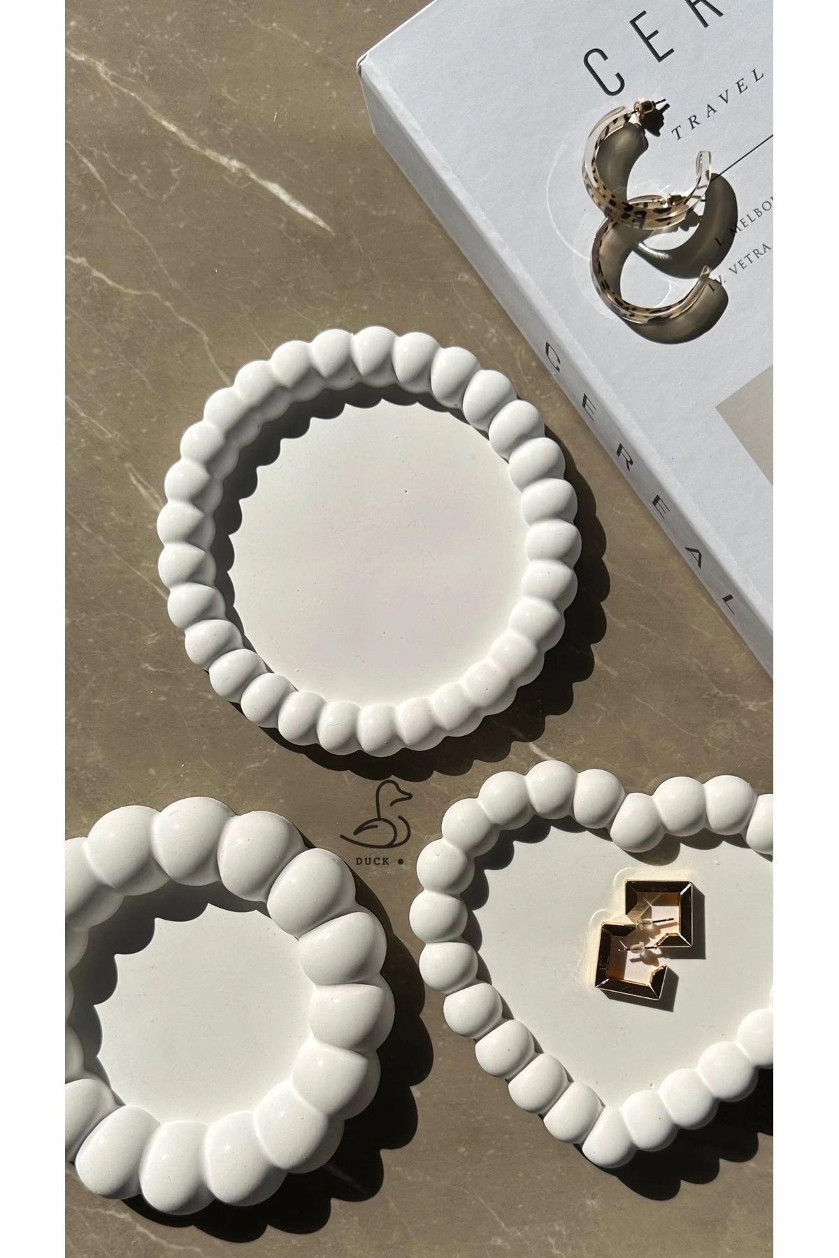 Baloncuklu 3’lü dekoratif tabak