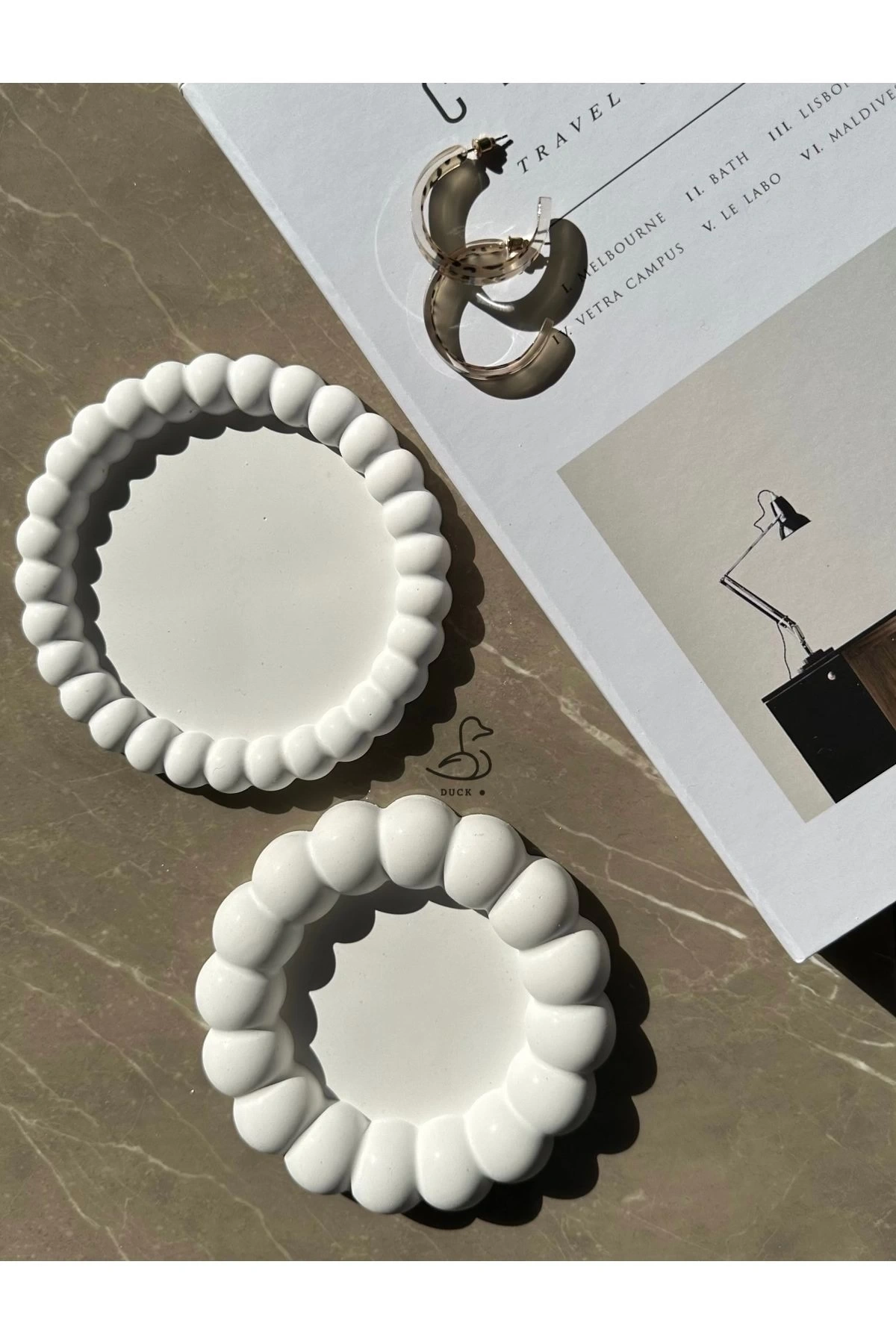 Baloncuklu 2’li dekoratif tabak