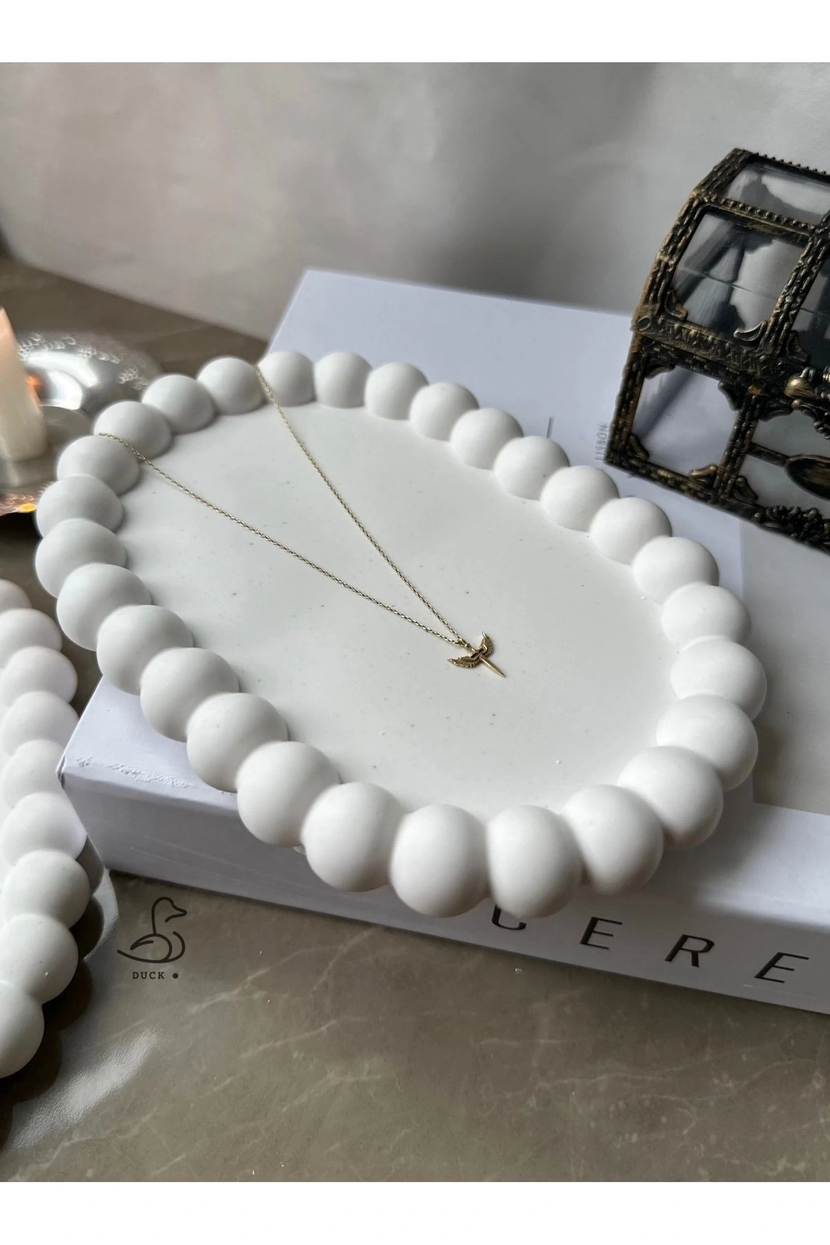 Bubble dekoratif oval tabak