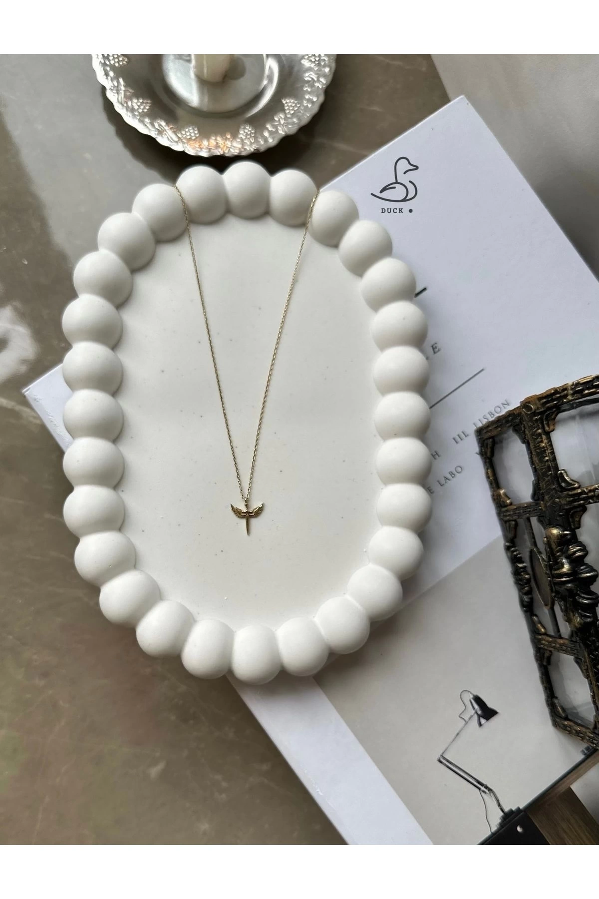 Bubble dekoratif oval tabak