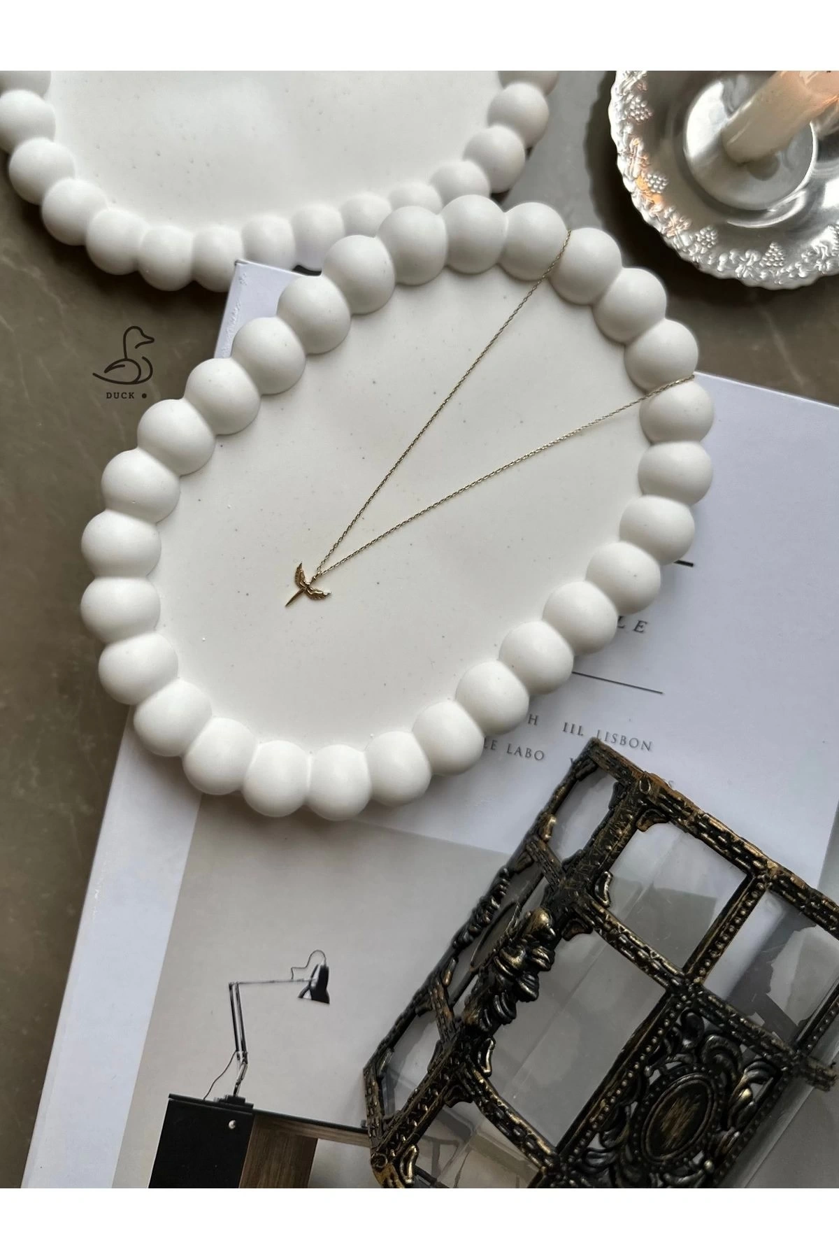 Bubble dekoratif oval tabak