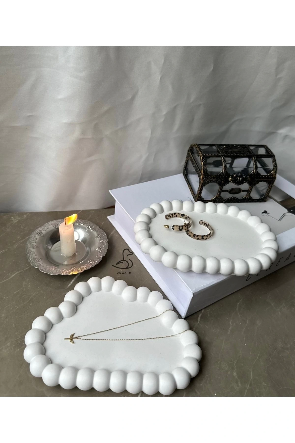 Bubble oval tabak ve bulut dekoratif tabak