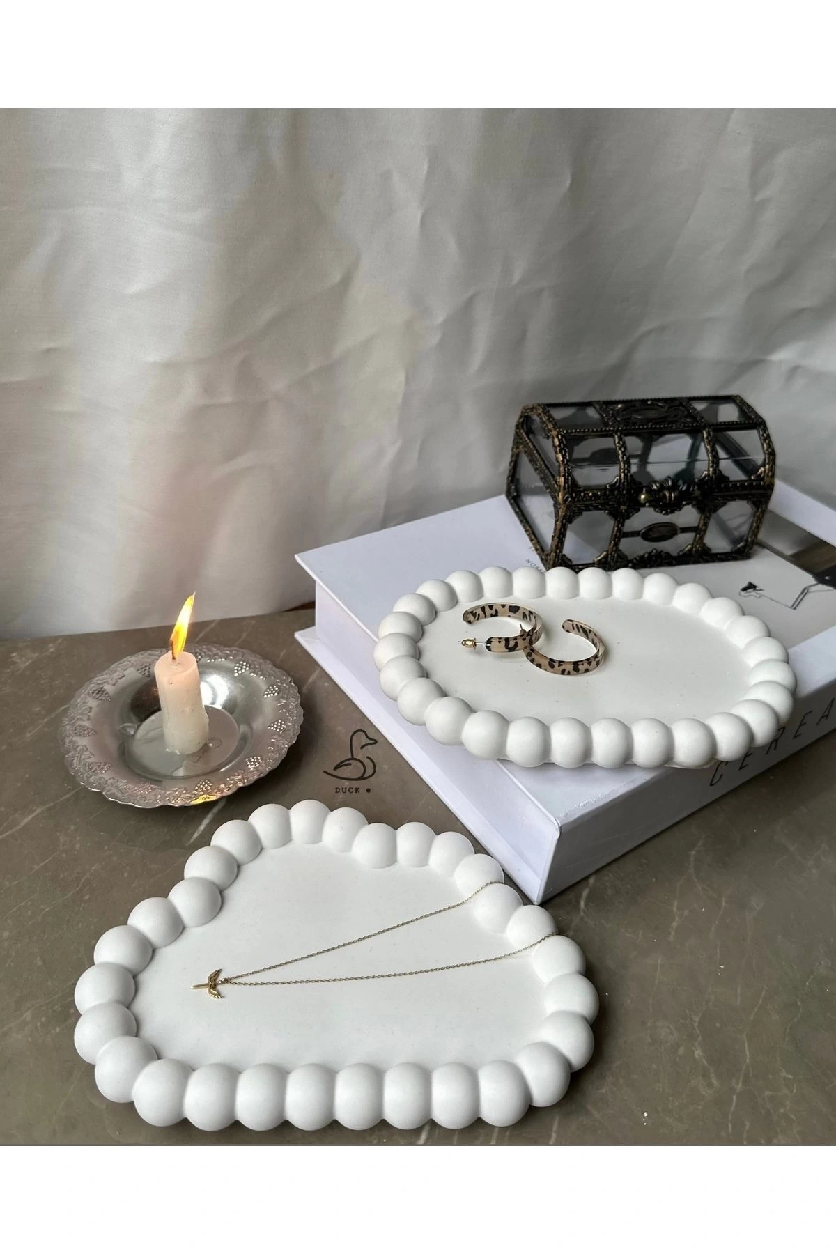 Bubble oval tabak ve bulut dekoratif tabak