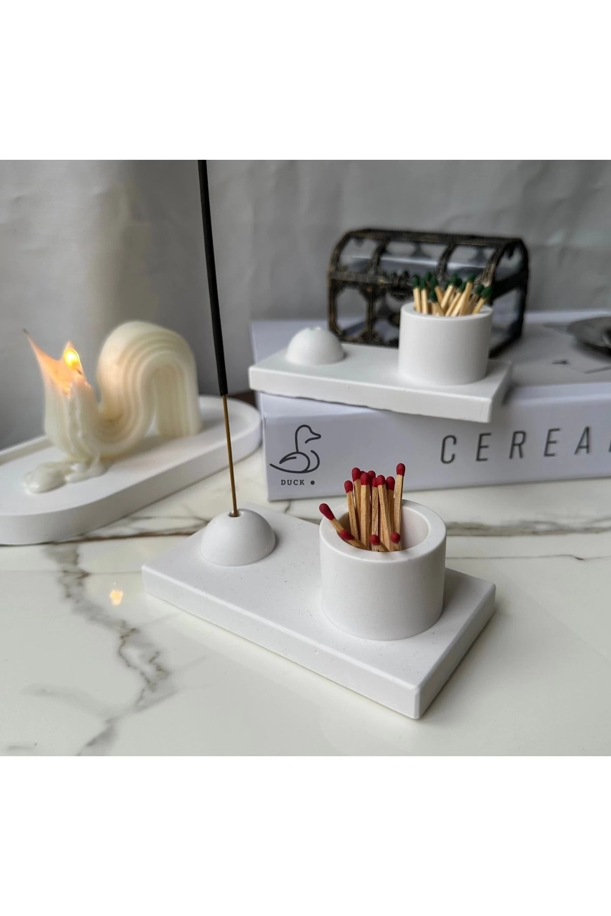 Yuvarlak mumluk/tütsü tutucu