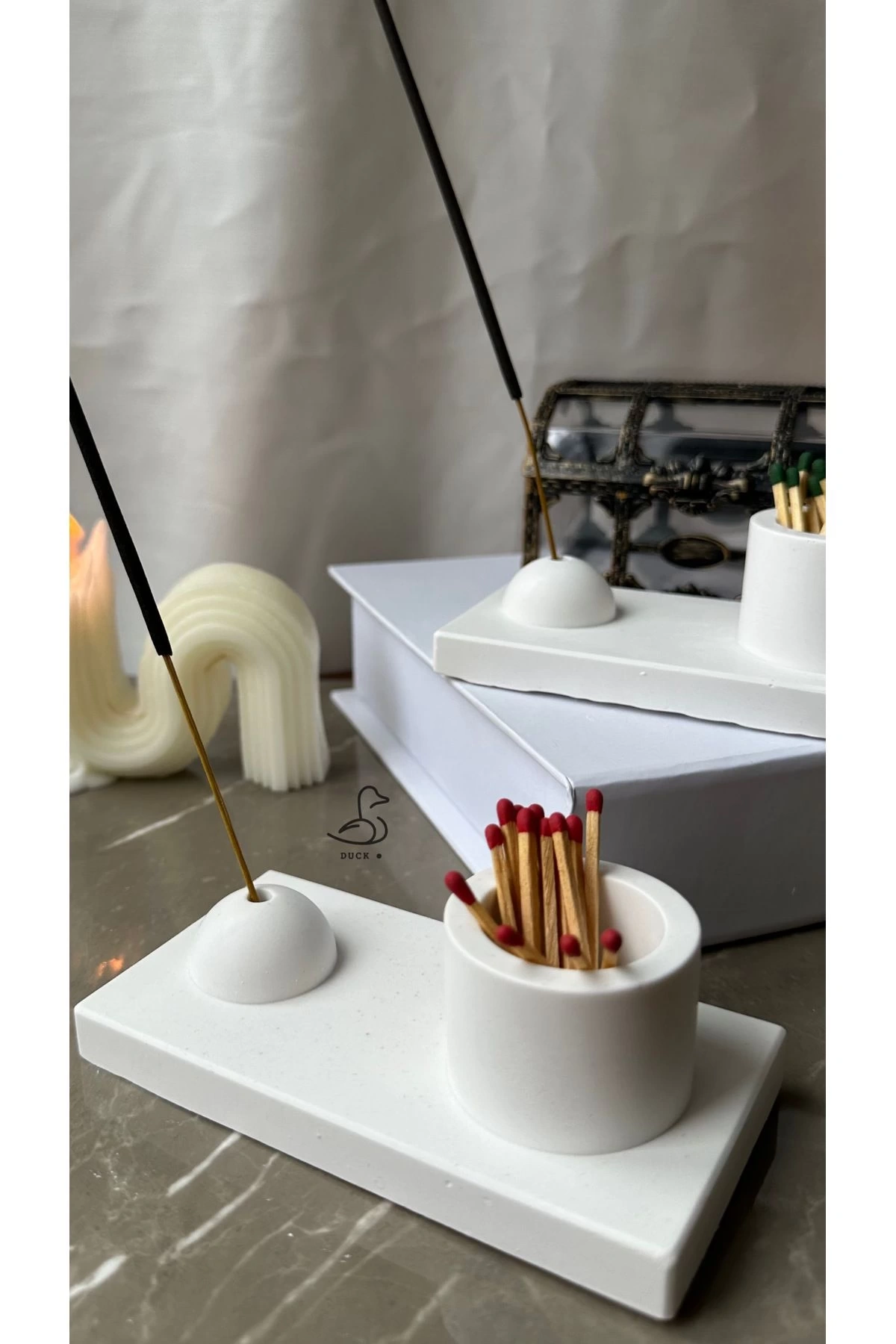 Yuvarlak mumluk/tütsü tutucu