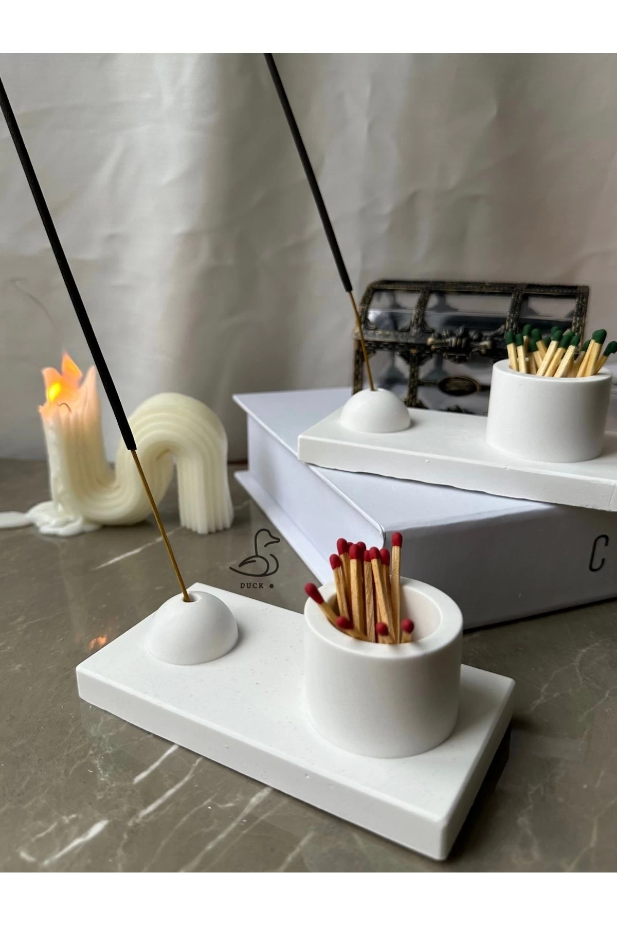 Yuvarlak mumluk/tütsü tutucu