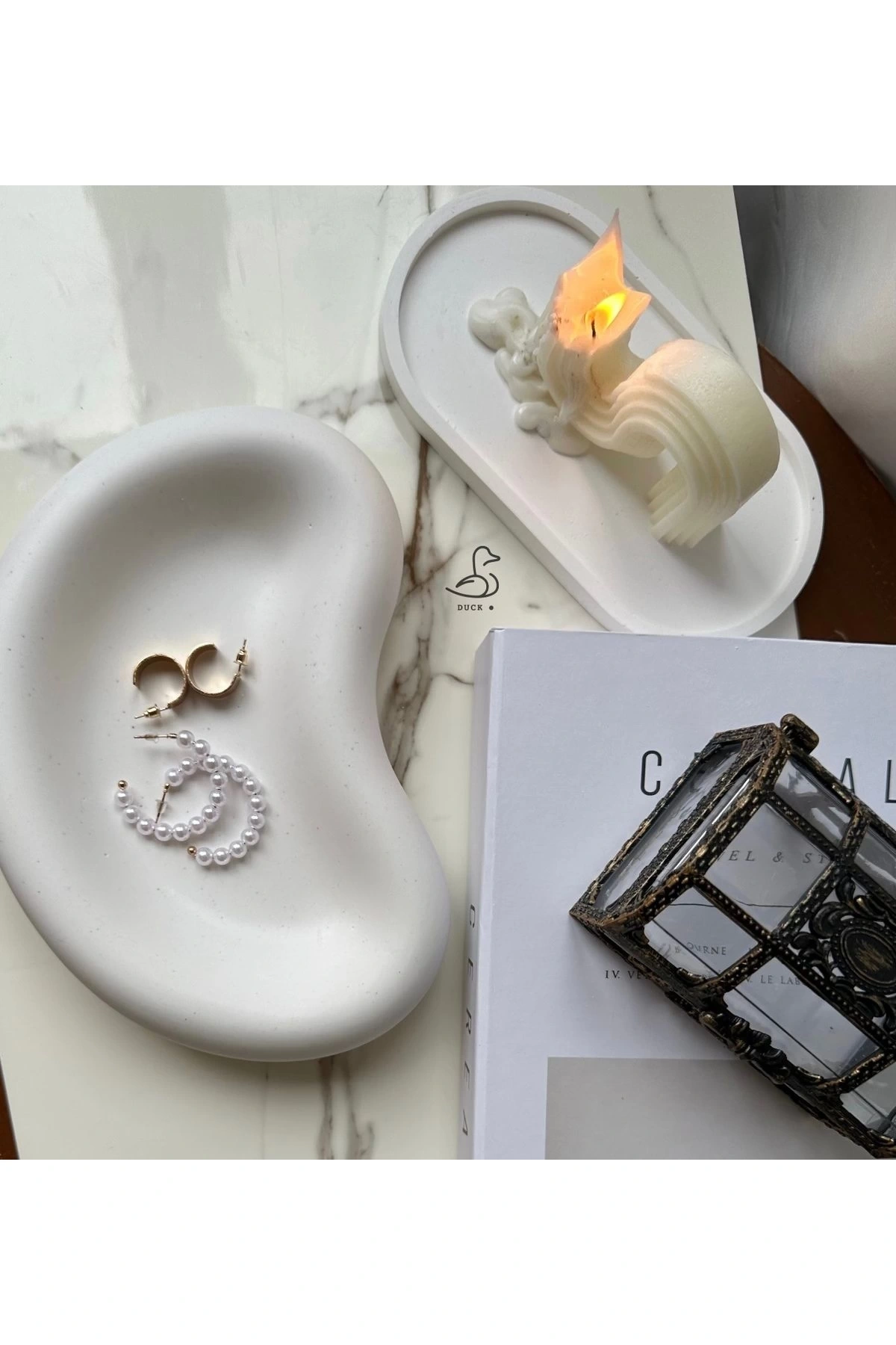 Oval görünümlü dekoratif tabak