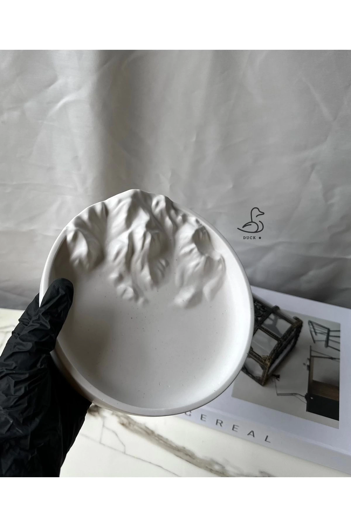 Dağ görünümlü 3D dekoratif tabak