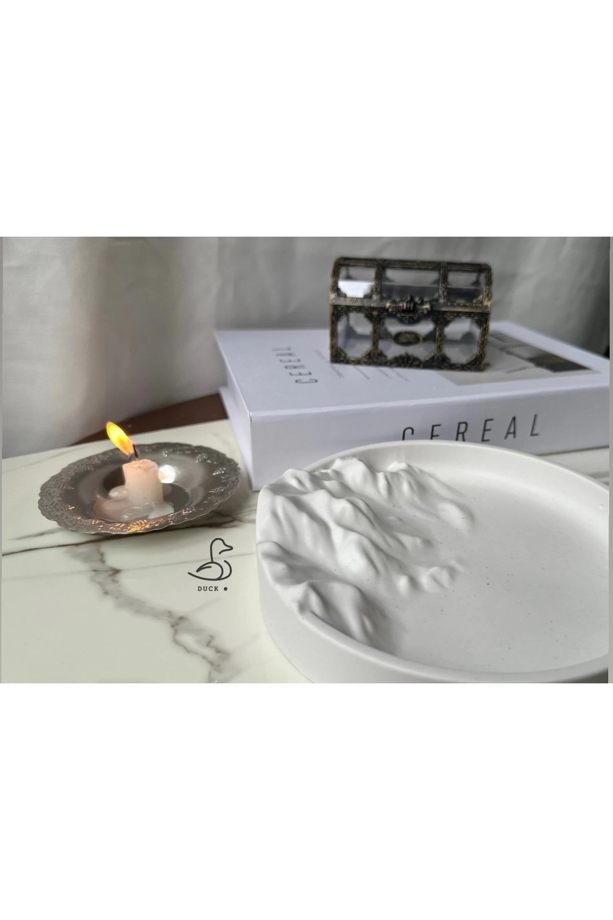 Dağ görünümlü 3D dekoratif tabak