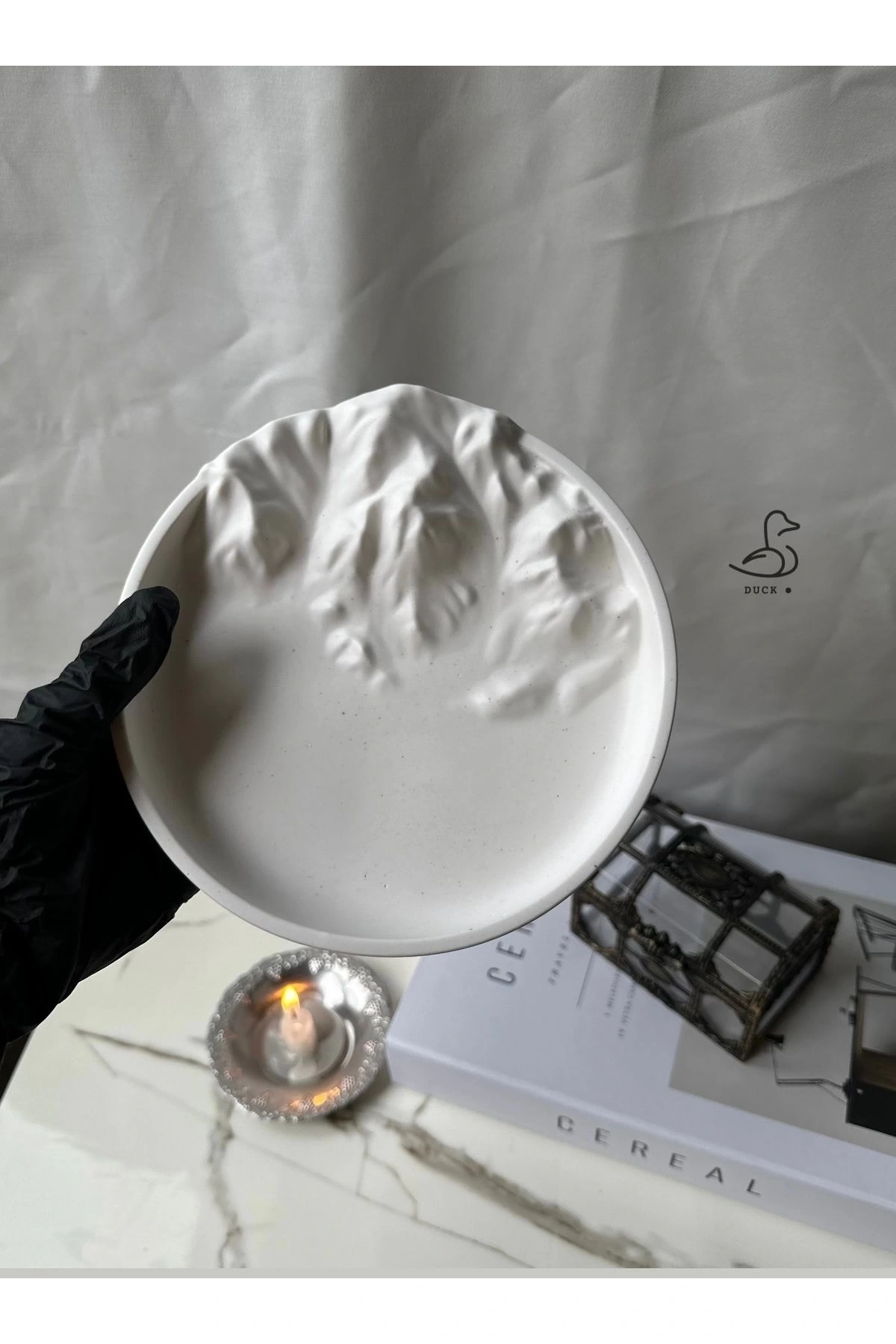 Dağ görünümlü 3D dekoratif tabak